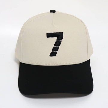 7 Stitches - Cream/Black Snapback