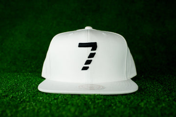 Mitchell & Ness x 7 Stitches Snapback (White/Black)