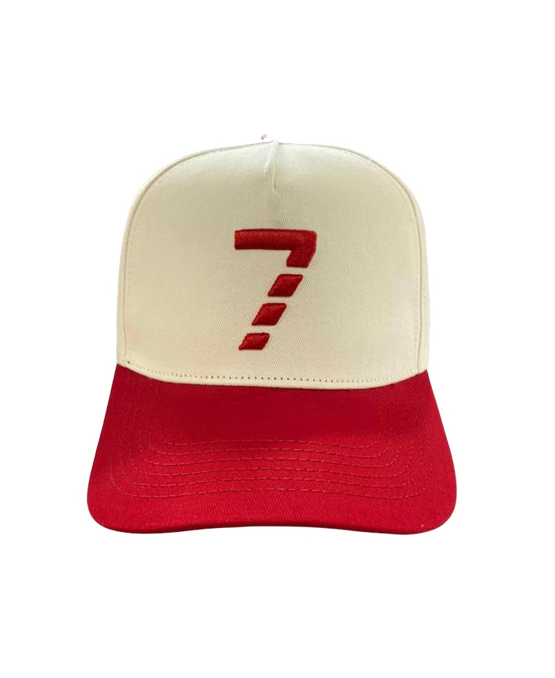 7 Stitches Baseball Cap Cream/Red) (